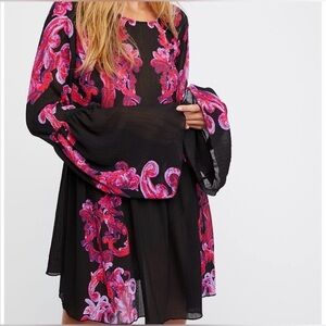 Free People Symphony Sheer Bell
Sleeve Slip Dress - Size SM